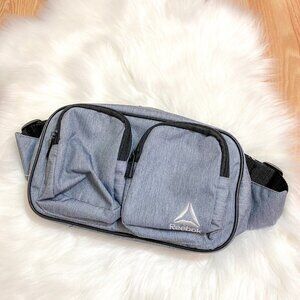 Reebok Gray & Black Belt Bag with Pockets